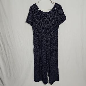Elegant Navy Dot Jumpsuit